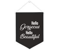 Yelolyio Hello Gorgeous, striscione in tela con scritta "Hello Gorgeous", da appendere alla parete, decorazione per la casa, per soggiorno, camera da letto, ufficio, vacanze, regali, 30,5 x 40,6 cm