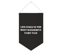 Yelolyio Life Itself Is The Most Wonderful Fairy Tale - Striscione in tela da appendere alla parete, 25,4 x 38,1 cm, decorazione da parete per camera da letto, cameretta dei bambini, decorazione per