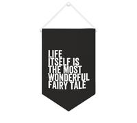 Yelolyio Life Itself Is The Most Wonderful Fairy Tale - Striscione in tela da appendere alla parete, 25,4 x 38,1 cm, decorazione da parete per camera da letto, cameretta dei bambini, decorazione per