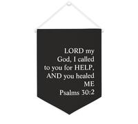 Yelolyio Lord My God,I Callled to You for Help and You Healed Me Psalms 30: 2 striscioni su tela motivazionali da appendere alla parete, striscione decorativo da parete per casa, soggiorno, camera da