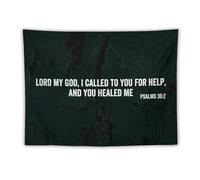 Yelolyio Lord My God, I Callled to You for Help, and You Healed Me Psalms 60: 2 arazzo da appendere alla parete, decorazione per la casa, decorazione per la casa, soggiorno, camera da letto, 152 x 203