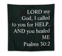 Yelolyio Lord My God, I Callled to You for Help, and You Healed Me Psalms 60: 2 arazzo da appendere alla parete per camera da letto soggiorno arazzo artistico decorazione per la casa facile da