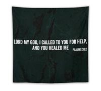 Yelolyio Lord My God, I Callled to You for Help, and You Healed Me Psalms 60: 2 arazzo da appendere alla parete per camera da letto soggiorno arazzo artistico decorazione per la casa facile da