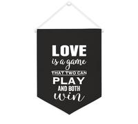 Yelolyio Love Is A Game That Two Can Play And Both Win - Striscione in tela motivazionale da appendere alla parete, 30,5 x 40,6 cm, decorazione da parete per camera da letto, cameretta dei bambini