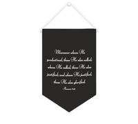 Yelolyio Moreover Whom He Predestined,these He Also Called Banner in tela 25,4 x 38,1 cm motivazionale da appendere alla parete bandiera decorativa in tela gagliardetto decorazione da parete per