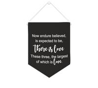 Yelolyio Now Endure Believed,is Expected to Be,there Is Love, striscione in tela motivazionale da appendere alla parete, 25,4 x 30,5 cm, decorazione da parete decorativa per camera da letto, asilo