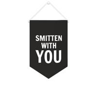 Yelolyio Smitten with You, striscione in tela da appendere alla parete, 25,4 x 38,1 cm, decorazione da parete per camera da letto, asilo nido