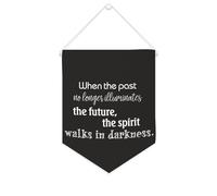 Yelolyio Striscione da parete con citazione ispiratrice con scritta in lingua inglese "When the past no longer lightates the future, the spirit walks in darkness", decorazione da parete per casa e