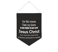 Yelolyio Striscione da parete in tela con citazione ispiratrice per questo motivo I Bow My Knees to The Father Wall Art Hanging Banner Home Office Decor 25,4 x 30,5 cm tela banner regali di