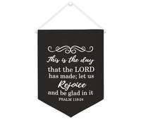 Yelolyio Striscione da parete in tela con citazione ispiratrice "This Is The Day That The Lord Has Made", decorazione da parete per casa e ufficio, 30,5 x 40,6 cm, idea regalo per l'inaugurazione