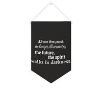 Yelolyio Striscione da parete in tela con citazione motivazionale, con scritta in lingua inglese "When the past no longer lightates the future, the spirit walks in darkness", decorazione per casa e