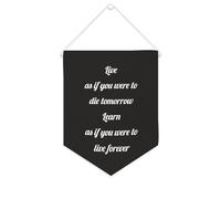 Yelolyio Striscione da parete in tela con citazione motivazionale "Live As If You Were to Die Tomorrow Learn As If You Were To Live Forever", decorazione da parete per casa e ufficio, 25,4 x 30,5 cm