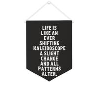 Yelolyio Striscione in tela con caleidoscopio con scritta "Life Is Like An Ever-shifting Caleidoscopio", da appendere alla parete, decorazione per la casa, per soggiorno, camera da letto, ufficio