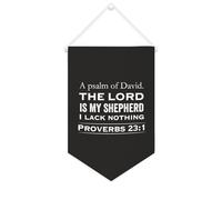 Yelolyio Striscione in tela con scritta "A Psalm of David. The Lord is My Shepherd", 25,4 x 38,1 cm, da appendere alla parete, decorazione decorativa per camera da letto, cameretta dei bambini