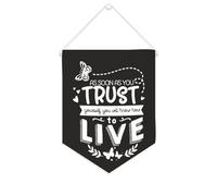 Yelolyio Striscione in tela con scritta "As Soon As You Trust Yourself, You Will Know How to Live, 25,4 x 30,5 cm, motivazionale, da appendere alla parete, decorazione da parete per camera da letto