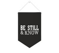 Yelolyio Striscione in tela con scritta "Be Still & Know", da appendere alla parete, decorazione per la casa, per soggiorno, camera da letto, ufficio, regali per le vacanze, 25,4 x 38,1 cm