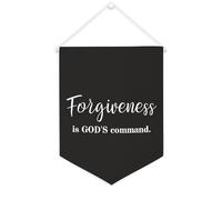 Yelolyio Striscione in tela con scritta "Forgiveness Is God's Command", 30,5 x 40,6 cm, motivazionale, da appendere alla parete, decorazione da parete per camera da letto, cameretta dei bambini