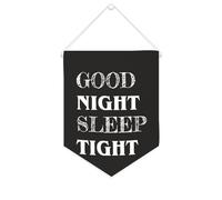 Yelolyio Striscione in tela con scritta "Good Night Sleep", 25,4 x 30,5 cm, motivazionale, da appendere alla parete, decorazione da parete per camera da letto, cameretta dei bambini, decorazione per