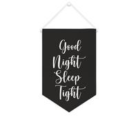 Yelolyio Striscione in tela con scritta "Good Night Sleep", 25,4 x 38,1 cm, motivazionale, da appendere alla parete, decorazione da parete per camera da letto, cameretta dei bambini, decorazione per