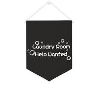 Yelolyio Striscione in tela con scritta "Help Wanted", 30,5 x 40,6 cm, motivazionale, da appendere alla parete, decorazione da parete per camera da letto, cameretta dei bambini, decorazione per la