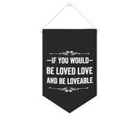 Yelolyio Striscione in tela con scritta "If you would be loveed", da appendere alla parete, con scritta "If you would be loved", decorazione per la casa, per soggiorno, camera da letto, ufficio
