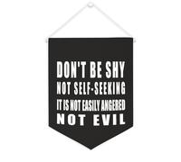 Yelolyio Striscione in tela con scritta in inglese "Don't Be Shy,not selfseeking,it is not easily Angered, not Evil Canvas Banner 30,5 x 40,6 cm motivazionale da appendere alla parete, decorazione da