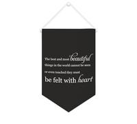 Yelolyio Striscione in tela con scritta in inglese "The Best And Most Beautiful Things in The World", 25,4 x 38,1 cm, motivazionale, da appendere alla parete, decorazione da parete per camera da letto