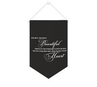Yelolyio Striscione in tela con scritta in inglese "The Best And Most Beautiful Things in The World", 25,4 x 38,1 cm, motivazionale, da appendere alla parete, decorazione da parete per camera da letto