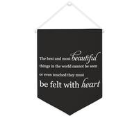 Yelolyio Striscione in tela con scritta in inglese "The Best And Most Beautiful Things in The World", 30,5 x 40,6 cm, motivazionale, da appendere alla parete, decorazione decorativa per camera da