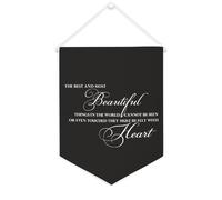 Yelolyio Striscione in tela con scritta in inglese "The Best And Most Beautiful Things in The World", 30,5 x 40,6 cm, motivazionale, da appendere alla parete, decorazione decorativa per camera da
