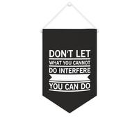 Yelolyio Striscione in tela con scritta in lingua inglese "Don't Let What You Canot Do Interfere with What You Can Do", 25,4 x 38,1 cm, motivazionale, da appendere alla parete, decorazione per camera