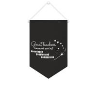 Yelolyio Striscione in tela con scritta in lingua inglese "Great Teachers Emanate Out of Knowledge, Passion and Compassion", 25,4 x 38,1 cm, motivazionale da appendere alla parete, decorazione da