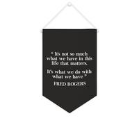 Yelolyio Striscione in tela con scritta in lingua inglese "It's Not So Much What We Have in This Life", 25,4 x 38,1 cm, motivazionale da appendere alla parete, decorazione da parete per camera da