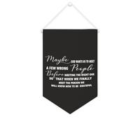 Yelolyio Striscione in tela con scritta in lingua inglese "Maybe God Wants Us to Meet A Few", da appendere alla parete, decorazione per la casa, per soggiorno, camera da letto, ufficio, regali per le