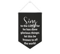Yelolyio Striscione in tela con scritta in lingua inglese "Sing to the LORD", 25,4 x 38,1 cm, motivazionale, da appendere alla parete, decorazione per camera da letto, cameretta dei bambini