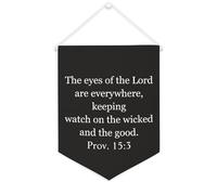 Yelolyio Striscione in tela con scritta in lingua inglese "The Eyes of The Lord Are Everywhere", 30,5 x 40,6 cm, da appendere alla parete, decorazione per camera da letto, cameretta dei bambini