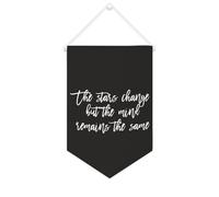 Yelolyio Striscione in tela con scritta in lingua inglese "The Stars Change But The Mind Remains The Same 25" x 38,1 cm, motivazionale da appendere alla parete, decorazione da parete per camera da