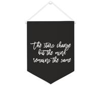 Yelolyio Striscione in tela con scritta in lingua inglese "The Stars Change But The Mind Remains The Same ", 30,5 x 40,6 cm, motivazionale, da appendere alla parete, decorazione per camera da letto