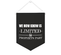Yelolyio Striscione in tela con scritta in lingua inglese "We Now Know Is Limited,the Prophet's Part", 30,5 x 40,6 cm, da appendere alla parete, decorazione decorativa per camera da letto, cameretta