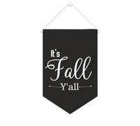 Yelolyio Striscione in tela con scritta "It's Fall Y'all", 25,4 x 38,1 cm, motivazionale, da appendere alla parete, decorazione per camera da letto, cameretta dei bambini, decorazione per la casa