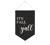Yelolyio Striscione in tela con scritta "It's Fall Y'all", 25,4 x 38,1 cm, motivazionale, da appendere alla parete, decorazione per camera da letto, cameretta dei bambini, decorazione per la casa