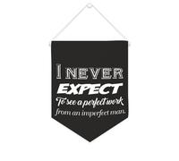 Yelolyio Striscione in tela con scritta "Like Every Man of Sense and Good Feeling, I Abominate Work", 25,4 x 30,5 cm, motivazionale, da appendere alla parete, decorazione decorativa per camera da