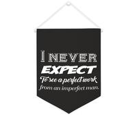 Yelolyio Striscione in tela con scritta "Like Every Man of Sense and Good Feeling, I Abominate Work", 30,5 x 40,6 cm, motivazionale, da appendere alla parete, decorazione decorativa per camera da