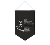 Yelolyio Striscione in tela con scritta "Love Is Patient", 25,4 x 38,1 cm, motivazionale, da appendere alla parete, decorazione da parete per camera da letto, cameretta dei bambini, decorazione per la