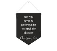 Yelolyio Striscione in tela con scritta "May You Never Be Too Grown Up", da appendere alla parete, decorazione per la casa, per soggiorno, camera da letto, ufficio, regali per vacanze, 25,4 x 30,5 cm