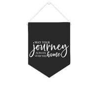 Yelolyio Striscione in tela con scritta "May Your Journey Always Lead You Home", 25,4 x 30,5 cm, motivazionale, da appendere alla parete, decorazione da parete per camera da letto, cameretta dei