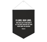 Yelolyio Striscione in tela con scritta "O LORD, our Lord, how Excellent Is Your Name in All The Earth", 30,5 x 40,6 cm, da appendere alla parete, decorazione decorativa per camera da letto, cameretta
