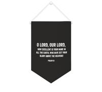 Yelolyio Striscione in tela con scritta "O LORD, our Lord, how Excellent Is Your Name in All The Earth", 25,4 x 38,1 cm, motivazionale, da appendere alla parete, decorazione per camera da letto