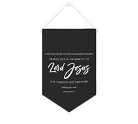 Yelolyio Striscione in tela con scritta "Signore Gesù", 25,4 x 38,1 cm, motivazionale, da appendere alla parete, decorazione da parete per camera da letto, cameretta dei bambini, decorazione per la