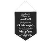 Yelolyio Striscione in tela con scritta "There is No Doubt That Life Is Given Us", 25,4 x 30,5 cm, motivazionale, da appendere alla parete, decorazione da parete per camera da letto, cameretta dei